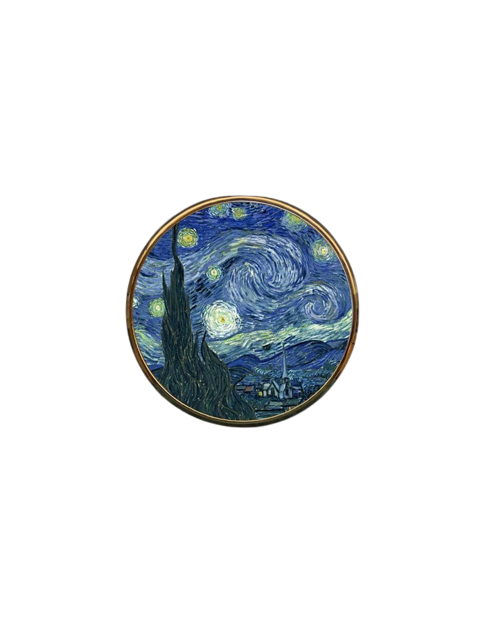 Miroir de poche Grossissant Van Gogh : Nuit Étoilée. Miroir de poche refermable