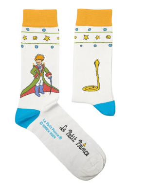 Chaussettes adulte Petit Prince et son épée. Chaussettes en coton Majoritaire