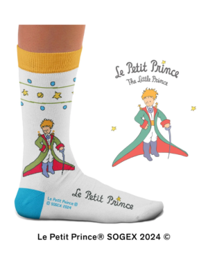 Chaussettes adulte Petit Prince et son épée. Chaussettes en coton Majoritaire