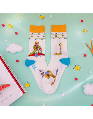 Chaussettes adulte Petit Prince et son épée. Chaussettes en coton Majoritaire