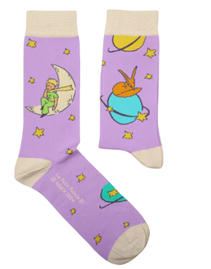 Chaussettes adulte Petit Prince sur la lune. En coton Majoritaire