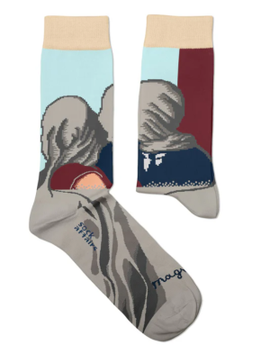 Chaussettes Magritte, Les Amants. Motif par Sock Affairs