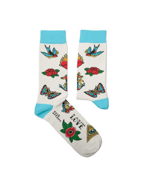 Chaussettes tatouage Love par Sock Affairs