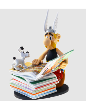 Figurine Asterix Pile d'albums par Plastoy